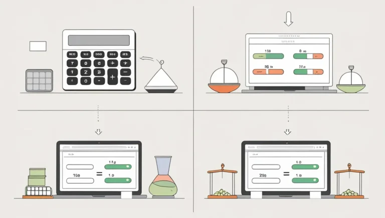 How-to-Use-a-Weight-Converter-Tool A collection of calculator illustrations, featuring different styles such as basic, scientific, and graphing calculators.
