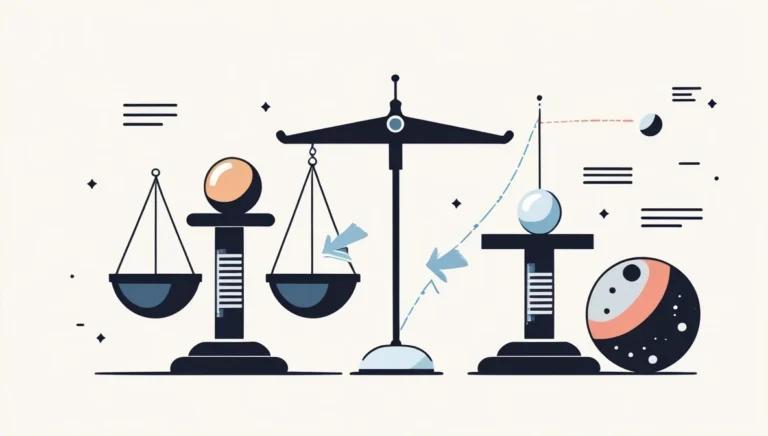 Weight-vs-Mass-Comparison Illustration of a scale balancing a ball on one side and an egg on the other, representing weight comparison.