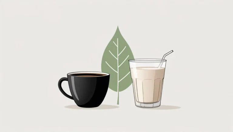 Starbucks Calorie Calculator Starbucks Calorie Calculator Illustration of a black coffee cup and a glass of iced coffee with a straw, set against a minimalist green leaf backdrop, conveying a calm, refreshing tone.
